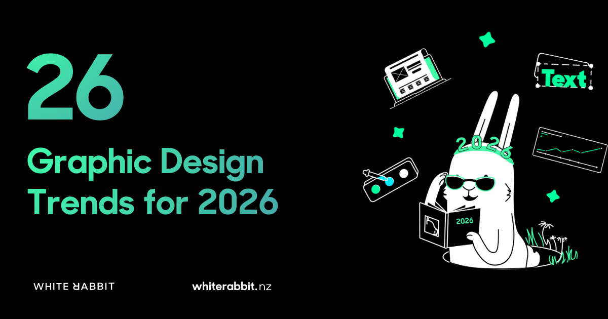 26 graphic design trends for 2026 to look out for • White Rabbit