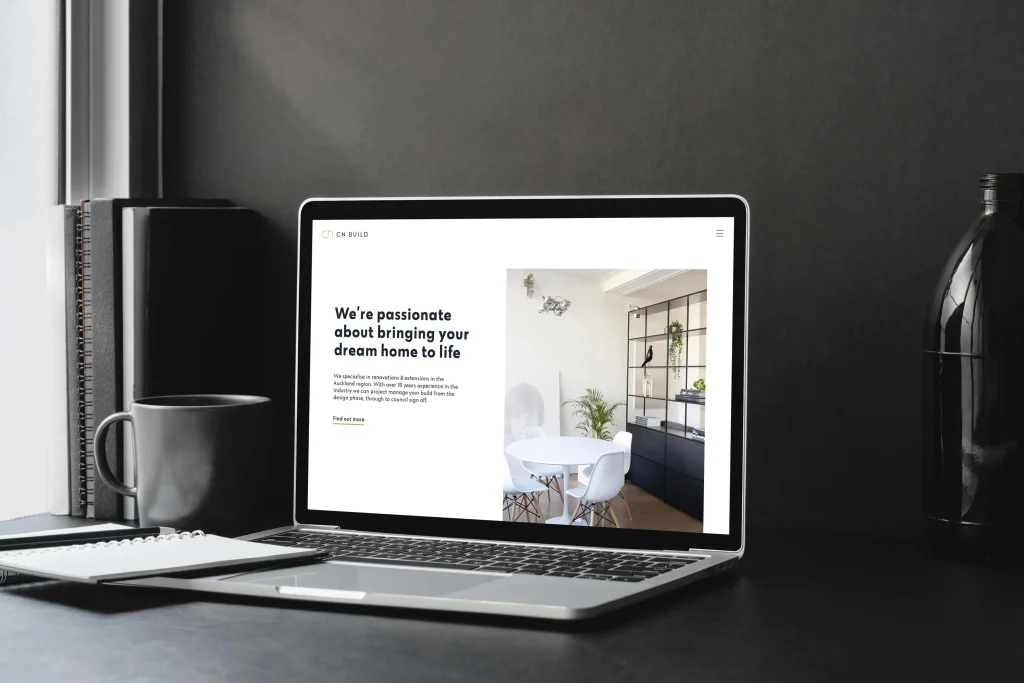 SEO laptop mockup for CMS website