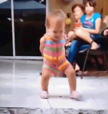 Small child dancing rep celebrate GIF