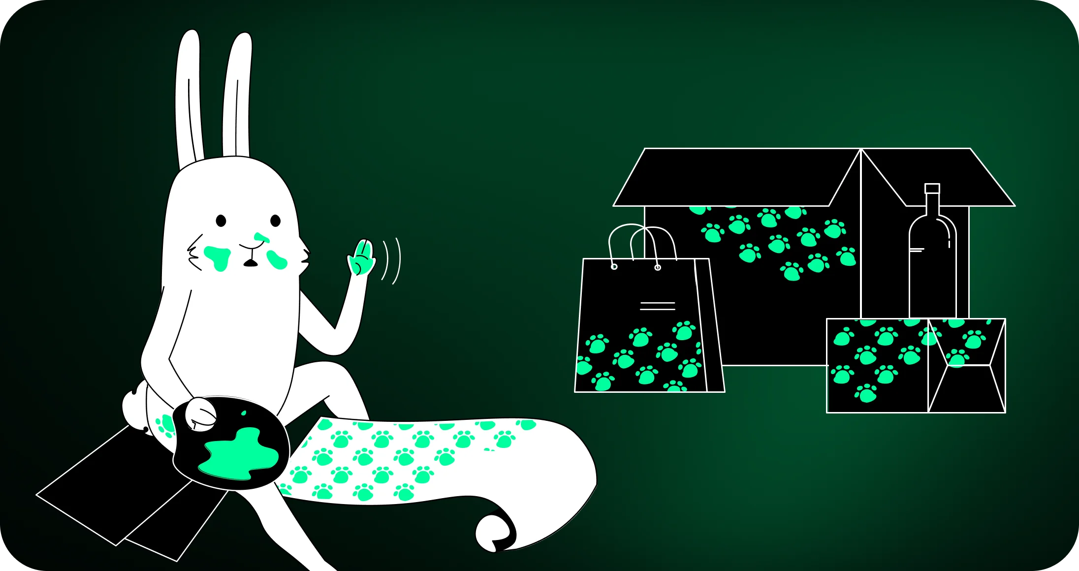 What is surface pattern white rabbit thumbnail illustration