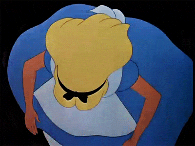 WHite Rabbit Alice in wonderland gif