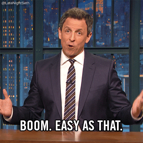 Seth Meyers Boom easy as that GIF by Late Night with Seth Meyers