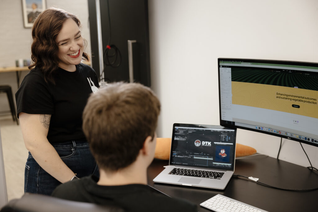 White rabbit team working on ux design for website